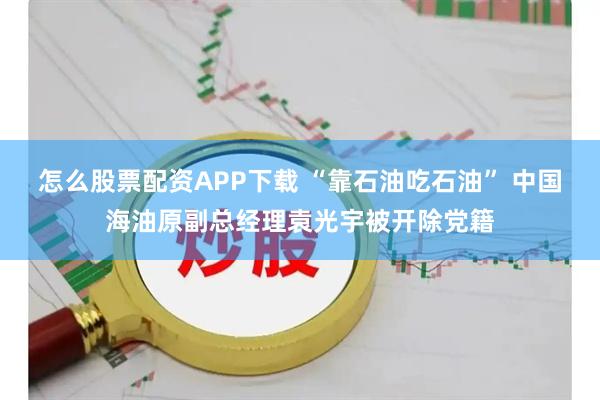 怎么股票配资APP下载 “靠石油吃石油” 中国海油原副总经理袁光宇被开除党籍