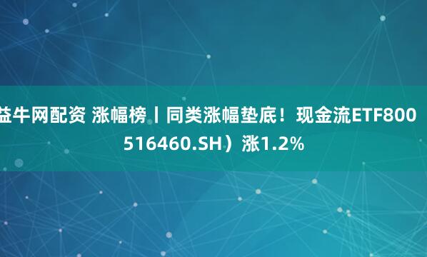 益牛网配资 涨幅榜丨同类涨幅垫底！现金流ETF800（516460.SH）涨1.2%