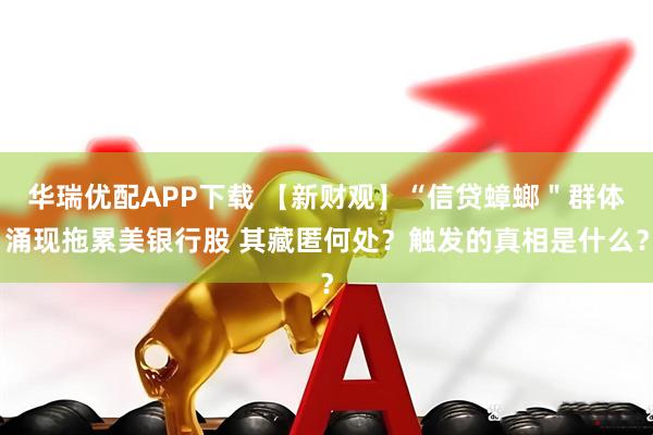 华瑞优配APP下载 【新财观】“信贷蟑螂＂群体涌现拖累美银行股 其藏匿何处？触发的真相是什么？