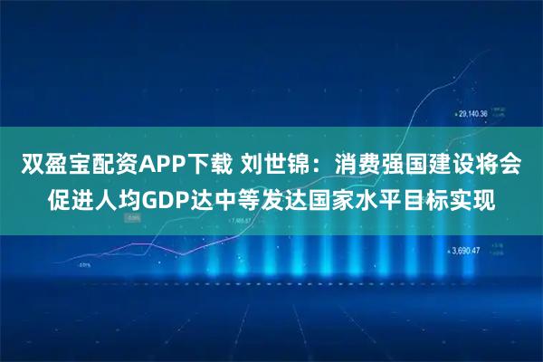 双盈宝配资APP下载 刘世锦：消费强国建设将会促进人均GDP达中等发达国家水平目标实现